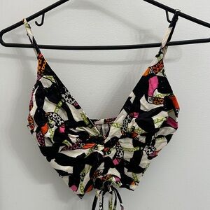 Colorful Abstract Print Women's Top